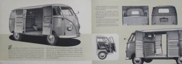 Volkswagen T1 Transporter Modelprogram 1953 Carbrochure-Map with 2 brochures (6693)